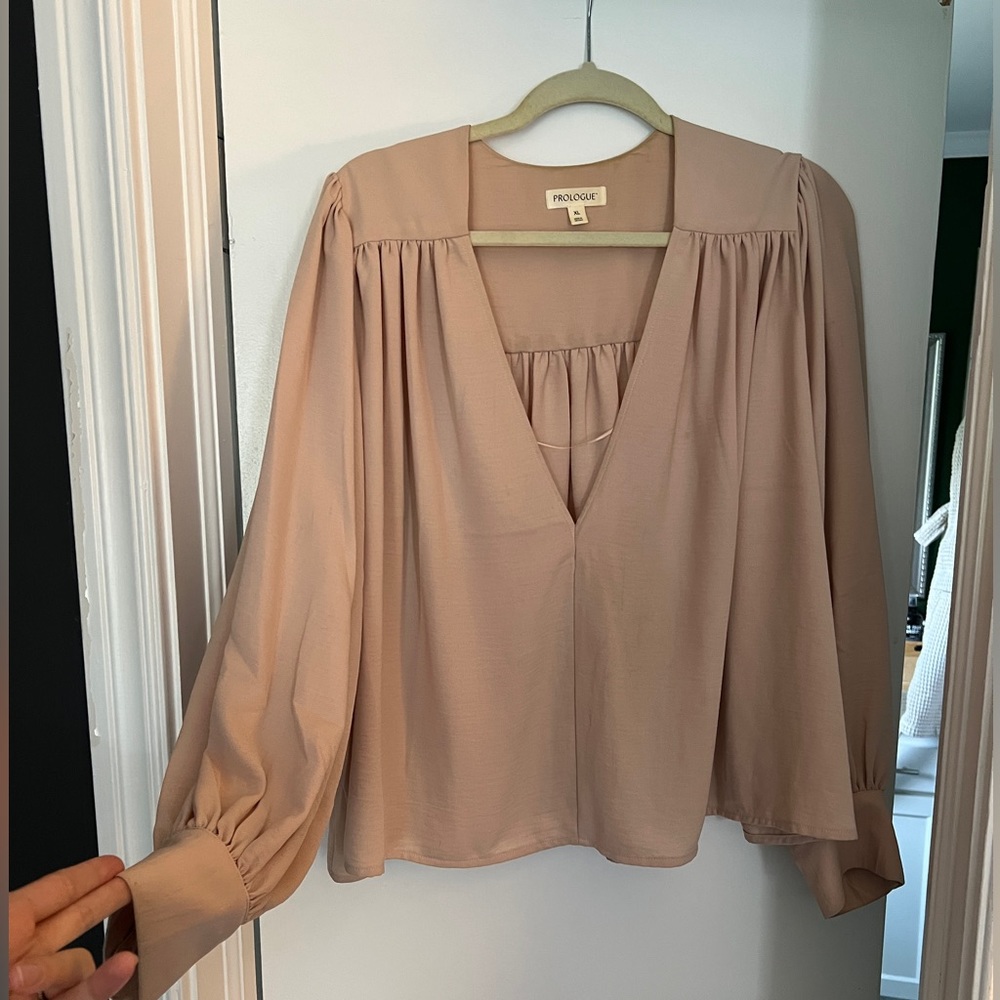Prologue blush peasant blouse
